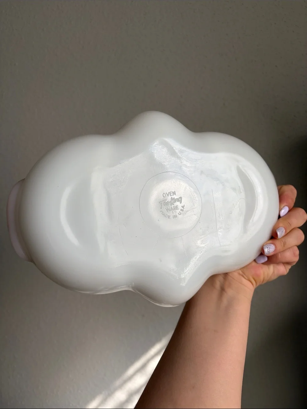 Fire King Vintage Milk Glass Divided Serving Relish Dish with 22k Gold Trin